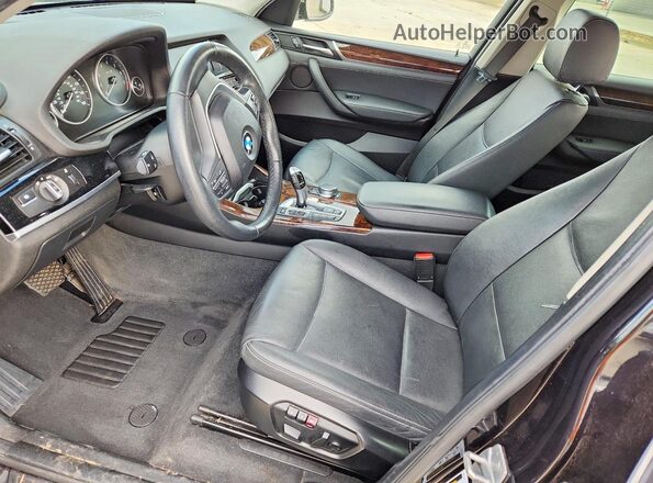 5UXWX9C36H0W78391 2017 BMW X3 Black Вид салону спереду