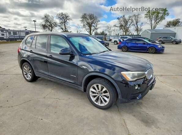 5UXWX9C36H0W78391 2017 BMW X3 Black Передня права чверть