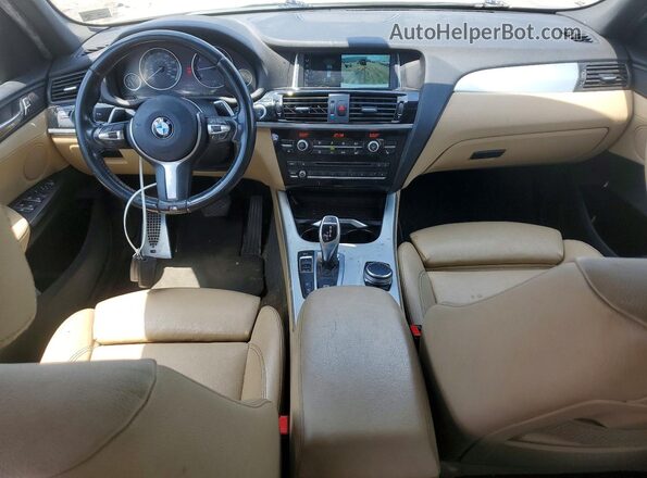 5UXWX9C37H0T20636 2017 BMW X3 White წინა პანელის ხედი