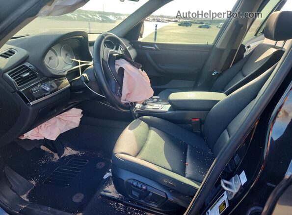 5UXWX9C37H0W77914 2017 BMW X3 Black Vista interior delantera