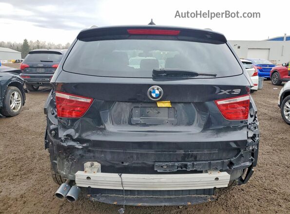 5UXWX9C39H0T16880 2017 BMW X3 Black Вид ззаду