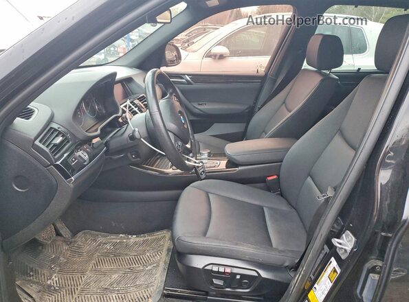 5UXWX9C39H0T16880 2017 BMW X3 Black Вид салону спереду