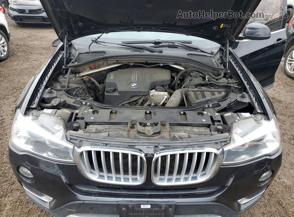 5UXWX9C39H0T16880 2017 BMW X3 Black Вид підкапотного простору