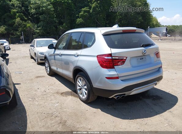 5UXWX9C39H0W73850 2017 BMW X3 Серебряный Задняя левая четверть
