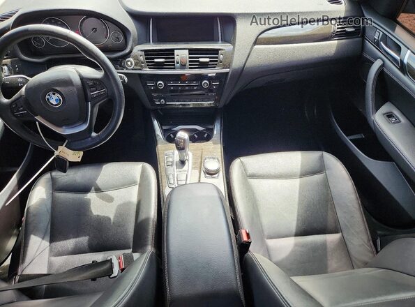 5UXWX9C3XH0T16757 2017 BMW X3 Black Dashboard view
