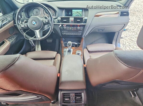 5UXWX9C3XH0T22154 2017 BMW X3 Black Առջևի վահանակի տեսք