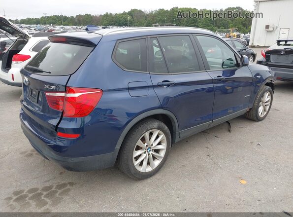 5UXWX9C50G0D91387 2016 BMW X3 Blue უკანა მარჯვენა