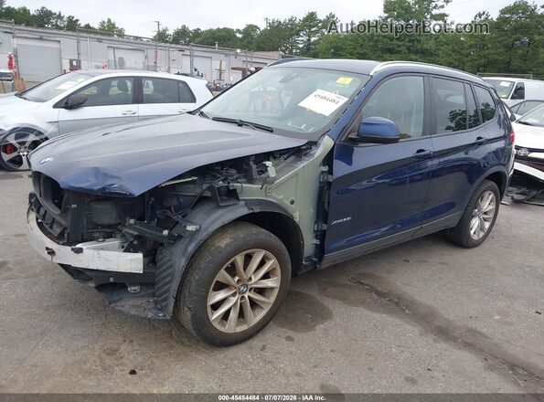 5UXWX9C50G0D91387 2016 BMW X3 Blue წინა მარცხენა ხედი სამი მეოთხედიდან