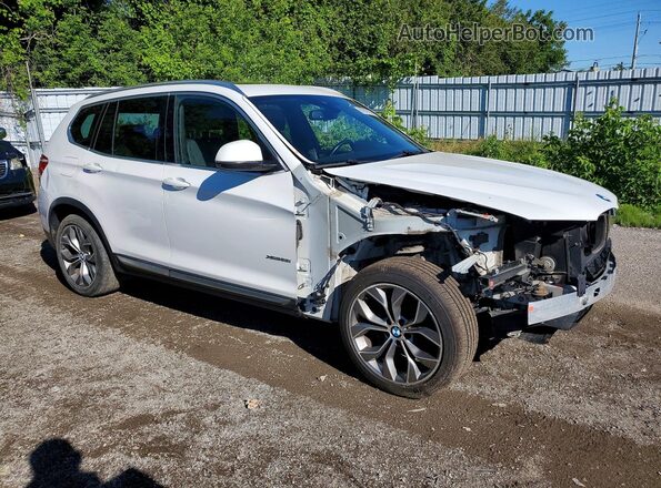 5UXWX9C50H0T14923 2017 BMW X3 White Przód prawy