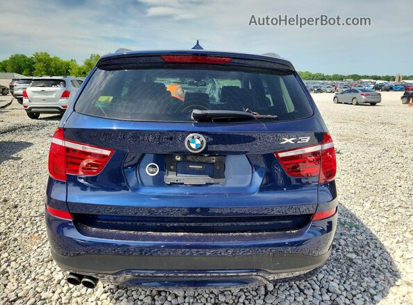 5UXWX9C51H0D99922 2017 BMW X3 Blue Вид ззаду