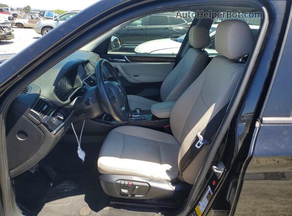 5UXWX9C52G0D63395 2016 BMW X3 Black Front interior view