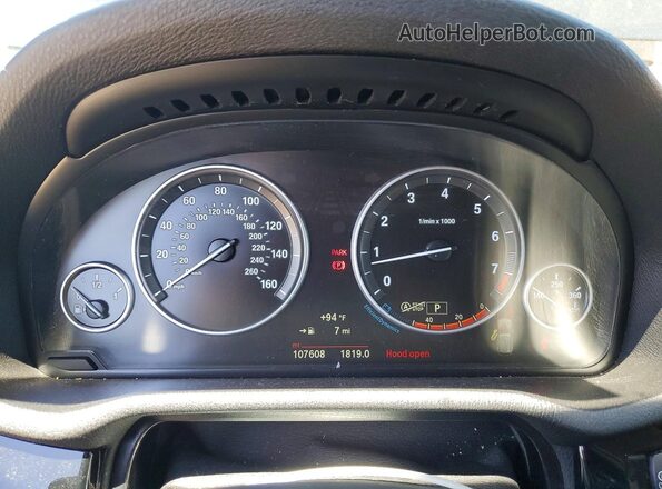 5UXWX9C52G0D63395 2016 BMW X3 Black Instrument cluster view