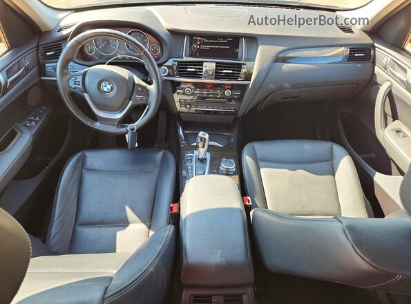 5UXWX9C52G0D68502 2016 BMW X3 Black Առջևի վահանակի տեսք