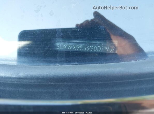 5UXWX9C53G0D71957 2016 BMW X3 Black ძრავის განყოფილების ხედი