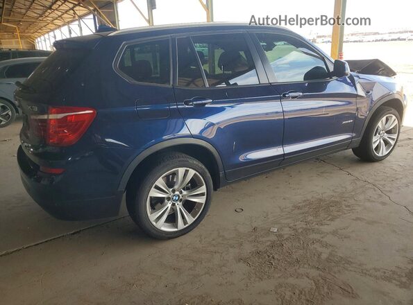 5UXWX9C53G0D72865 2016 BMW X3 Blue Задня права чверть