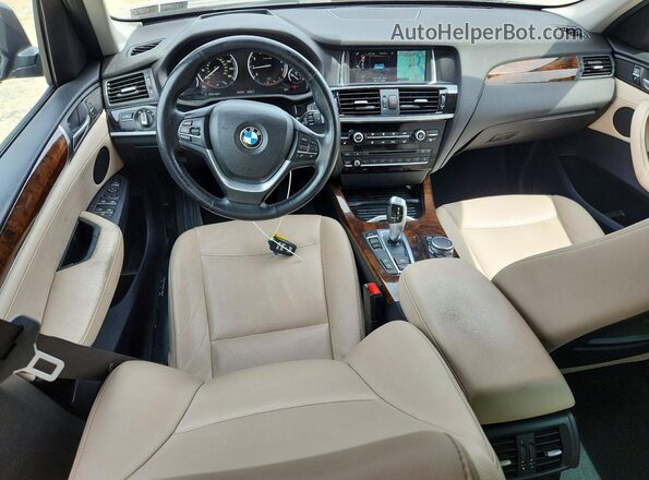 5UXWX9C54G0D66430 2016 BMW X3 Black Вид панелі приладів