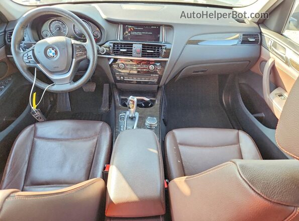 5UXWX9C54G0D84670 2016 BMW X3 Gray Вид панелі приладів