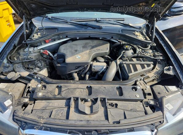 5UXWX9C54H0T04797 2017 BMW X3 Black Вид підкапотного простору