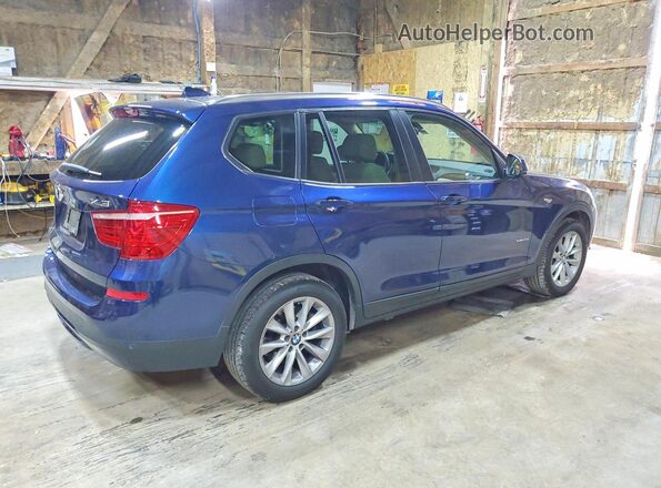 5UXWX9C55G0D68459 2016 BMW X3 Blue Rear right