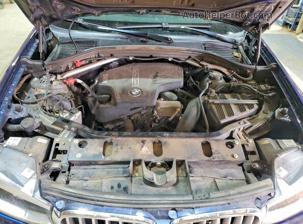 5UXWX9C55G0D68459 2016 BMW X3 Blue Engine compartment view