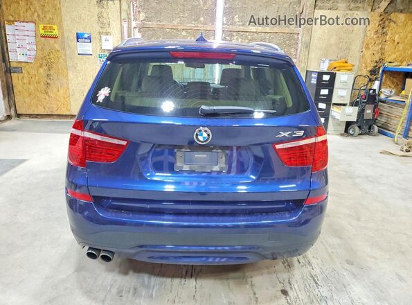 5UXWX9C55G0D68459 2016 BMW X3 Blue Rear view