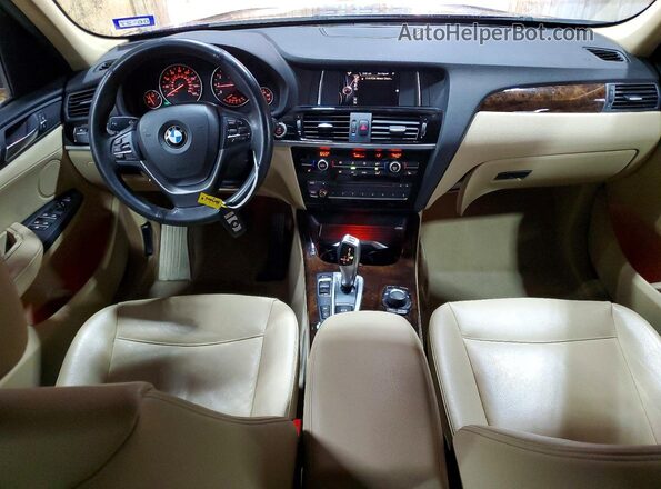 5UXWX9C55G0D68459 2016 BMW X3 Blue Dashboard view