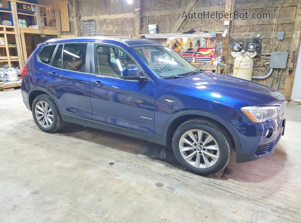 5UXWX9C55G0D68459 2016 BMW X3 Blue Front right