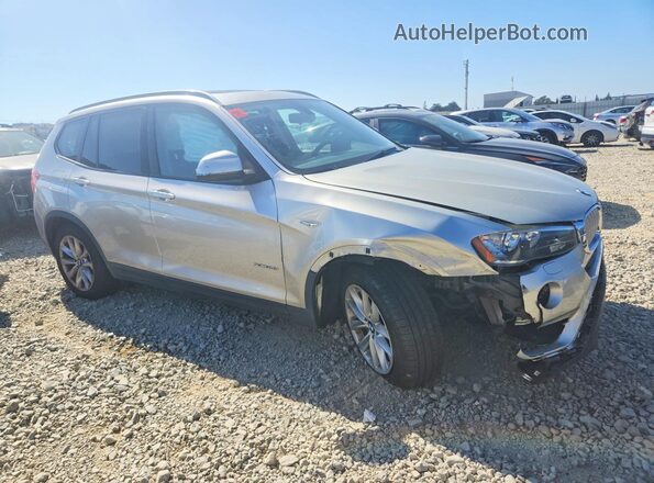 5UXWX9C55H0D98627 2017 BMW X3 Silver Передня права чверть
