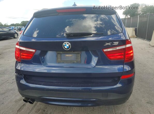 5UXWX9C56G0D79129 2016 BMW X3 Blue Vista trasera