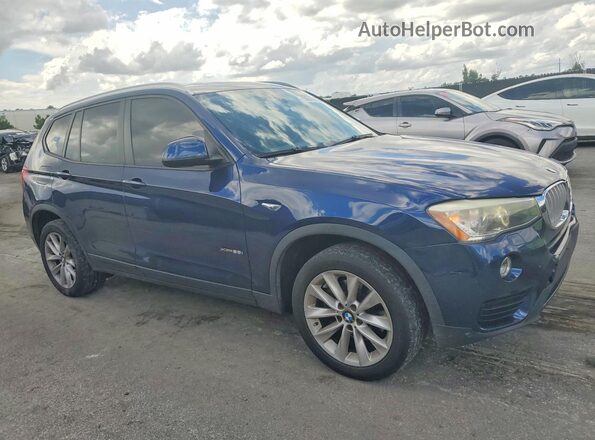5UXWX9C56G0D79129 2016 BMW X3 Blue Delantero derecho