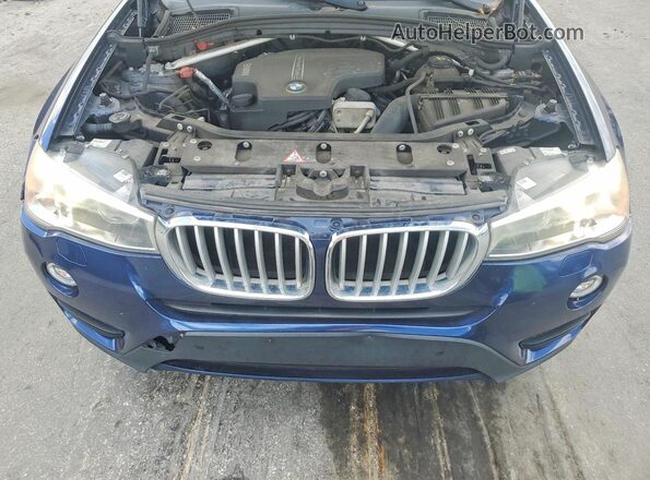 5UXWX9C56G0D79129 2016 BMW X3 Blue Vista del compartimento del motor