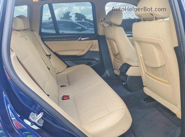 5UXWX9C56G0D79129 2016 BMW X3 Blue Vista interior trasera