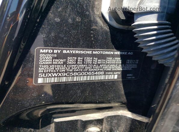 5UXWX9C58G0D65488 2016 BMW X3 Black Շարժիչի բաժամունքի տեսք