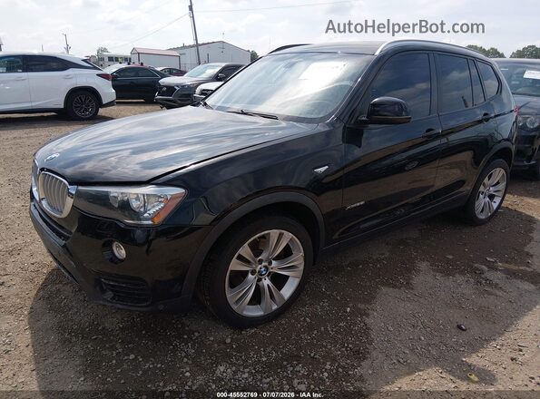 5UXWX9C59G0D89069 2016 BMW X3 Black Առջևի ձախ երեք քառորդ տեսարան
