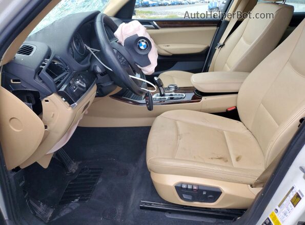 5UXWX9C5XG0D91266 2016 BMW X3 White წინა სალონის ხედი