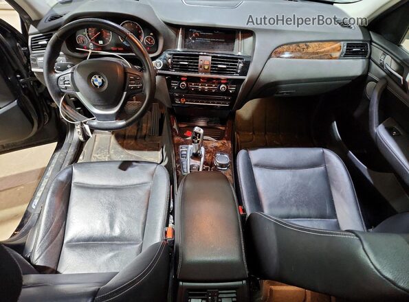 5UXWX9C5XG0D94717 2016 BMW X3 Black Dashboard view