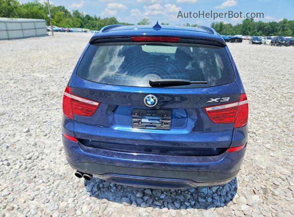 5UXWX9C5XH0D98607 2017 BMW X3 Blue Հետևի տեսք