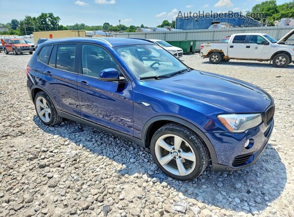 5UXWX9C5XH0D98607 2017 BMW X3 Blue Առջևի աջ
