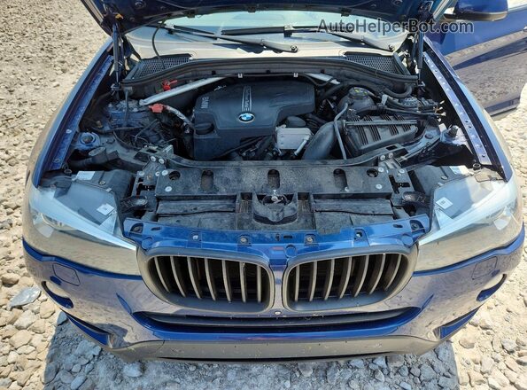 5UXWX9C5XH0D98607 2017 BMW X3 Blue Շարժիչի բաժամունքի տեսք