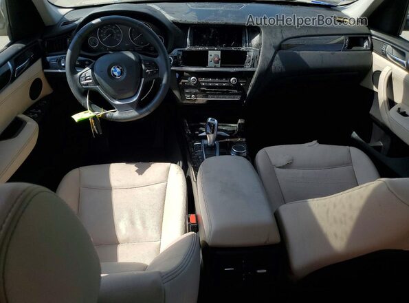 5UXWX9C5XH0D98803 2017 BMW X3 Beige Вид панелі приладів