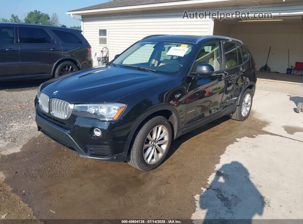 5UXWX9C5XH0T04531 2017 BMW X3 Black წინა მარცხენა ხედი სამი მეოთხედიდან