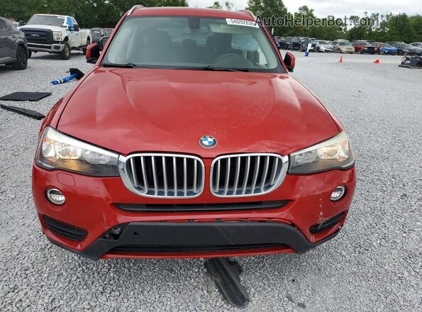 5UXWZ7C30H0V93822 2017 BMW X3 Red Widok z przodu