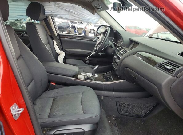 5UXWZ7C30H0V93822 2017 BMW X3 Red Widok wnętrza z przodu