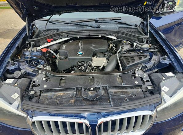 5UXWZ7C30H0V94095 2017 BMW X3 Blue Շարժիչի բաժամունքի տեսք