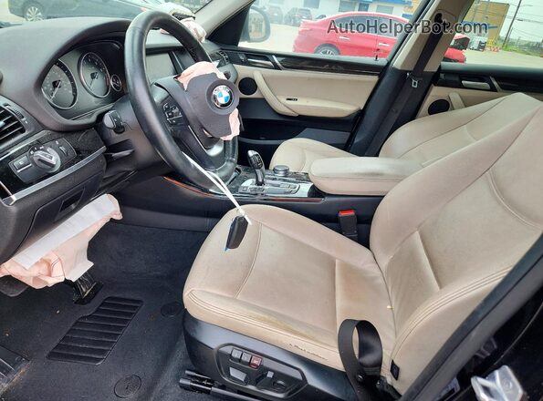 5UXWZ7C30H0X41614 2017 BMW X3 Black Widok wnętrza z przodu