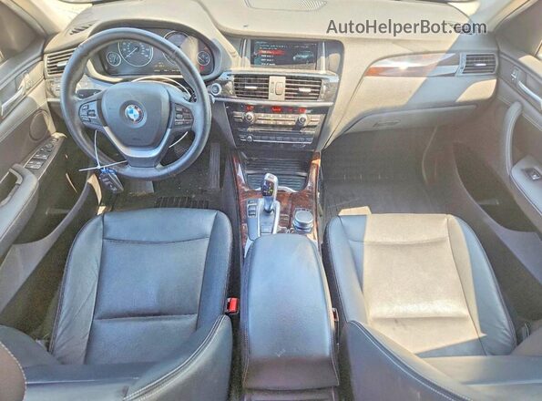 5UXWZ7C32H0X40111 2017 BMW X3 Black Առջևի վահանակի տեսք