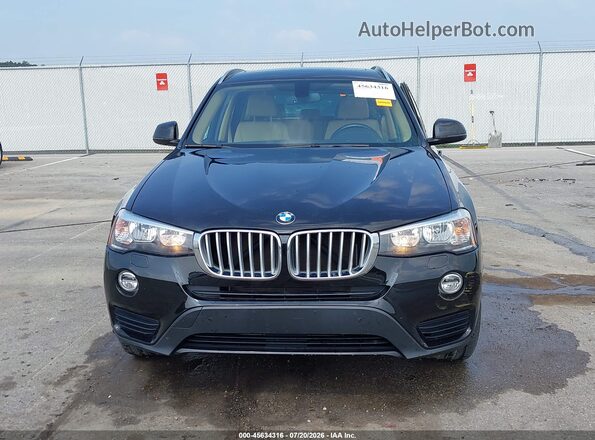 5UXWZ7C33H0X40344 2017 BMW X3 Black Вид щитка приладів