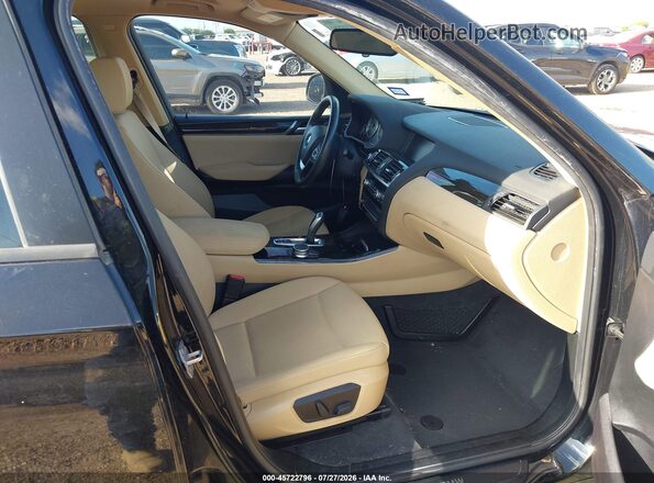 5UXWZ7C34H0V87506 2017 BMW X3 Black Вид салону спереду