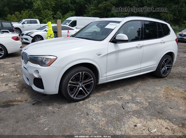 5UXWZ7C34H0X41955 2017 BMW X3 White წინა მარცხენა ხედი სამი მეოთხედიდან