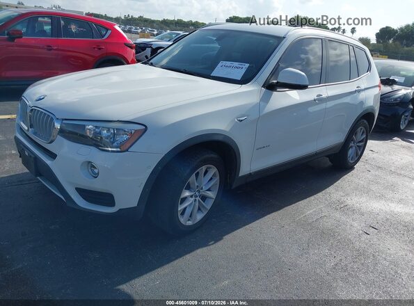 5UXWZ7C39H0V94760 2017 BMW X3 White Առջևի ձախ երեք քառորդ տեսարան